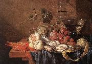 Jan Davidsz. de Heem Fruits and Pieces of Seafood Sweden oil painting artist